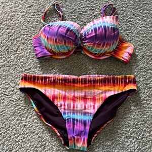Bleu Rod Beattie Underwire bikini tie dye - like new